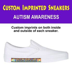 CUSTOM IMPRINTED SNEAKERS - AUTISM AWARENESS